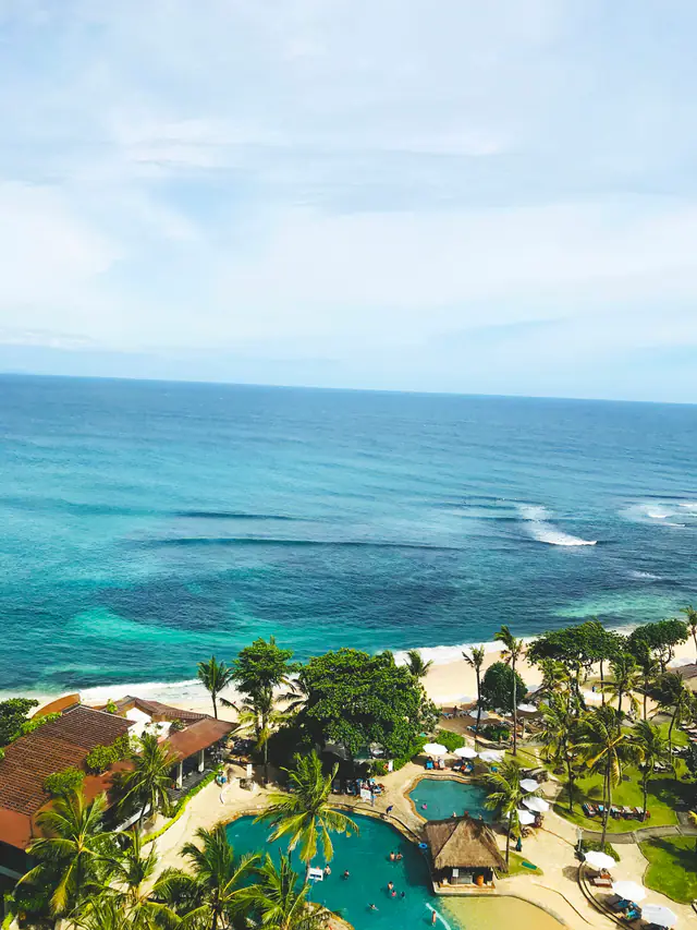 The reef and gardens seen from above